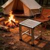 2 Stück Multifunktionaler Edelstahlhocker, Dickes Stabiles Design für Wohnzimmer, Badezimmer, Esszimmer und Outdoor-Camping