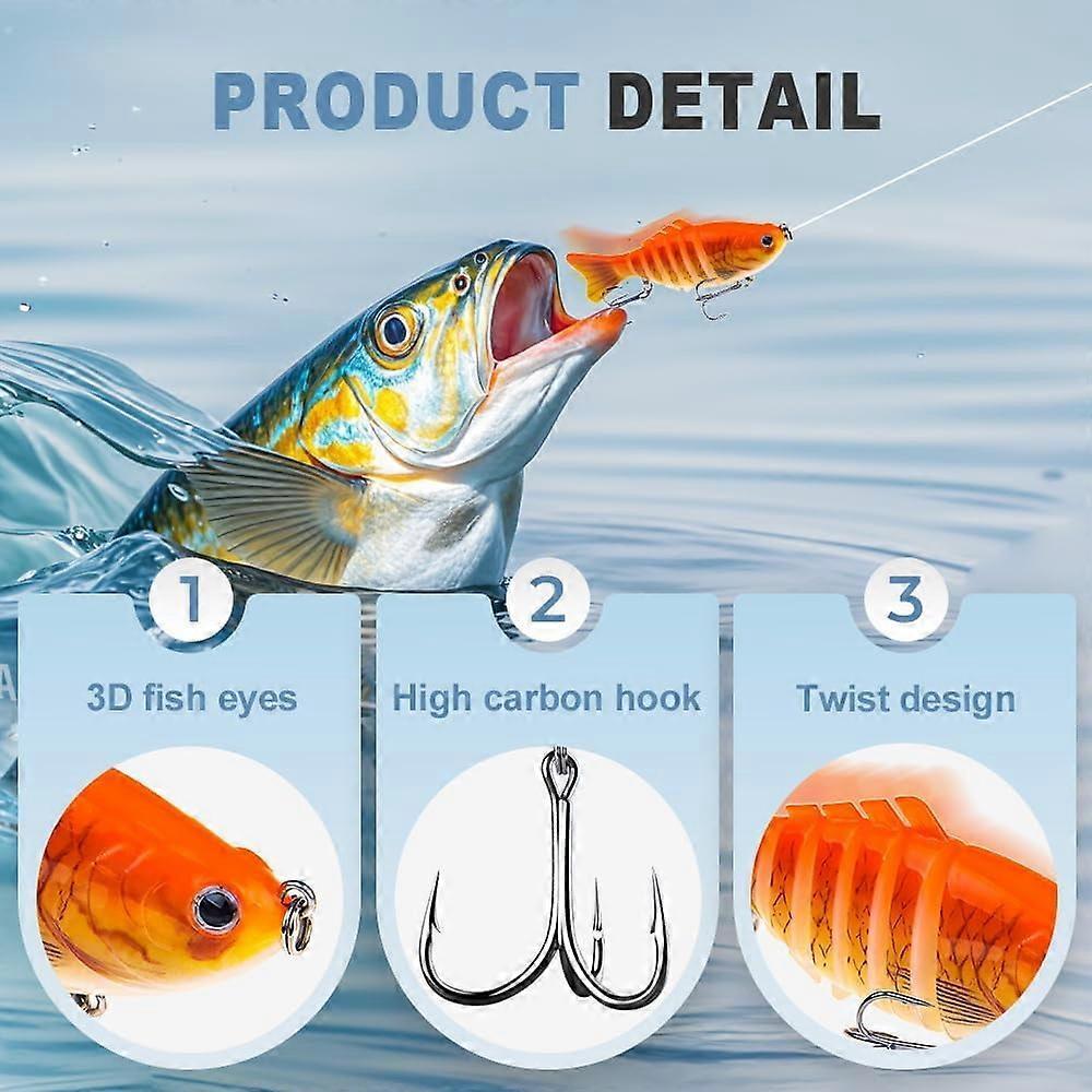 2025 Upgraded Robotic Fishing Lure, Reusable Bionic Swimming Bait Compatible with All Fishing Waters