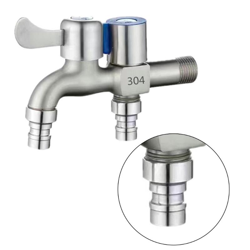Double Water Outlet Mop Pool Tap Outdoor Garden Faucet Zinc Alloys 1/2inch Bidet Faucets Outdoor Garden Pool Faucet