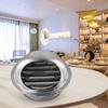 Grilă de Aerisire Inox Rotundă Periată cu Margine Rotunjită Extractor Extern Priză de Ventilație Perete Capac de Evacuare Capac Rezistent la Ploaie