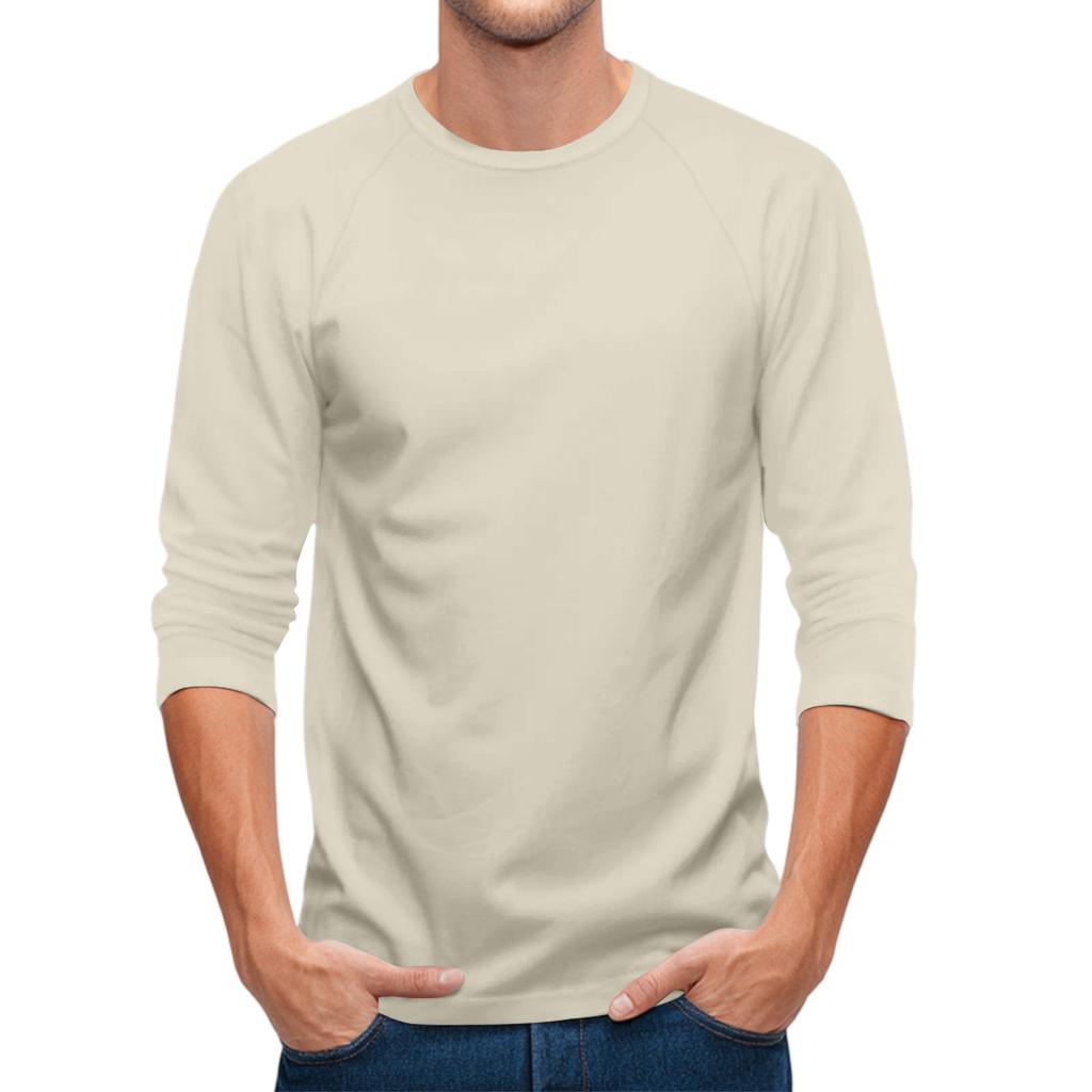 Herren Rundhals Puffärmel T-Shirt Top