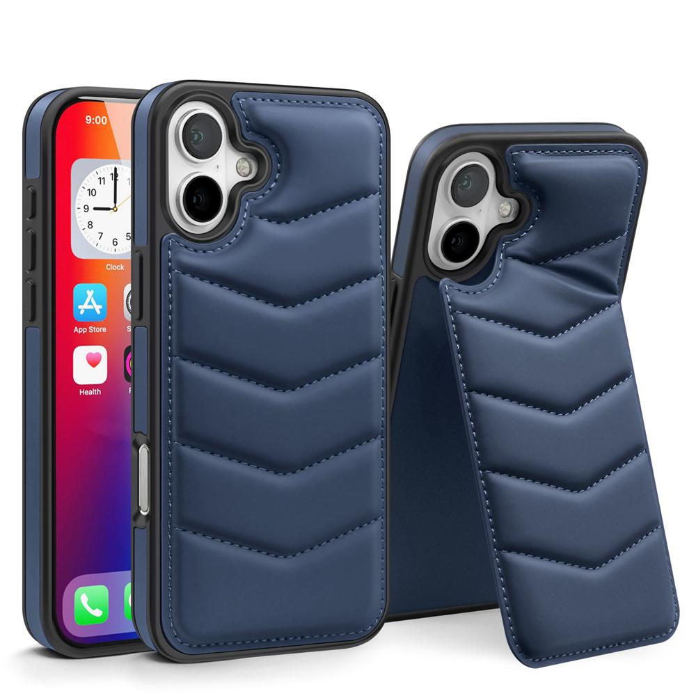 KEYSION Luxuxy PU Leather Card Pocket Case for MagSafe for iPhone 16 16 Plus Magnetic Kickstand Phone Cover for iPhone 15 15Plus