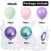 50Pcs Purple Green Pink Mixed Balloons for Birthday Party Bridal Anniversary Decoration