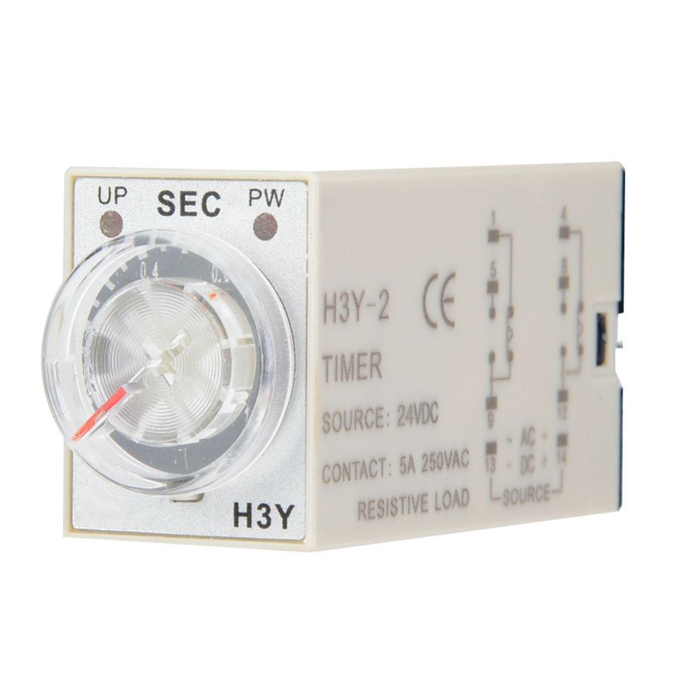 24VDC Time Relay 1/10/30/60S Time Control Switch Precision Timing Delay Timer  Electrical Systems