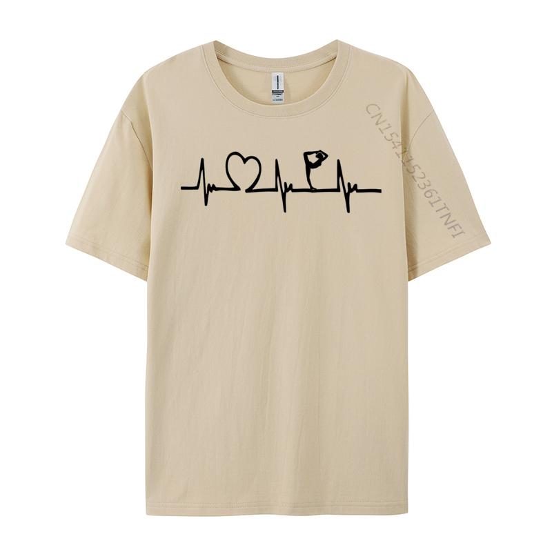 Yoga In Heartbeat Tshirt 2024 Newest Men Tshirt Cotton Tops T Shirt Printed On Oversized Loose TShirt