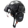 Safety Helmet With Visors Built In Goggles Earmuff Noise Reduction Stickers For Engineer ABS Hard Hat ANSI Industrial Work Cap