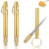 Set of 3 Reusable Metal Toothpicks, Waterproof, Compact, Lightweight, Portable, Convenient, Stylish, Rotating Connection, Expandable Fixation, Multi-f
