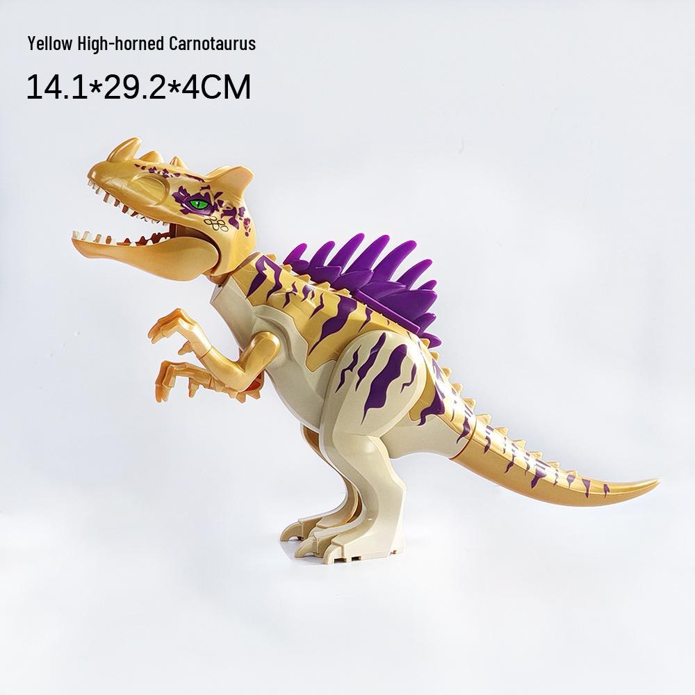 Jurassic Dinosaur Building Blocks: Assembled T. Rex, Brachiosaurus, Carnotaurus, Dilophosaurus
