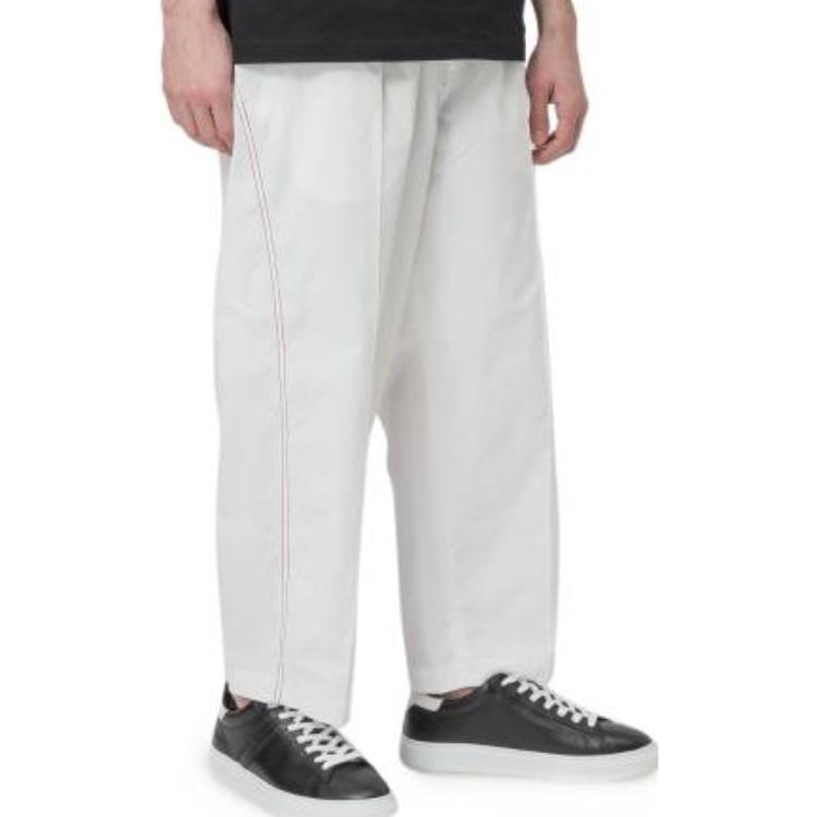 Y-3 Solid Color Elastic Waist Casual Sports Pants Men pants White DY7309