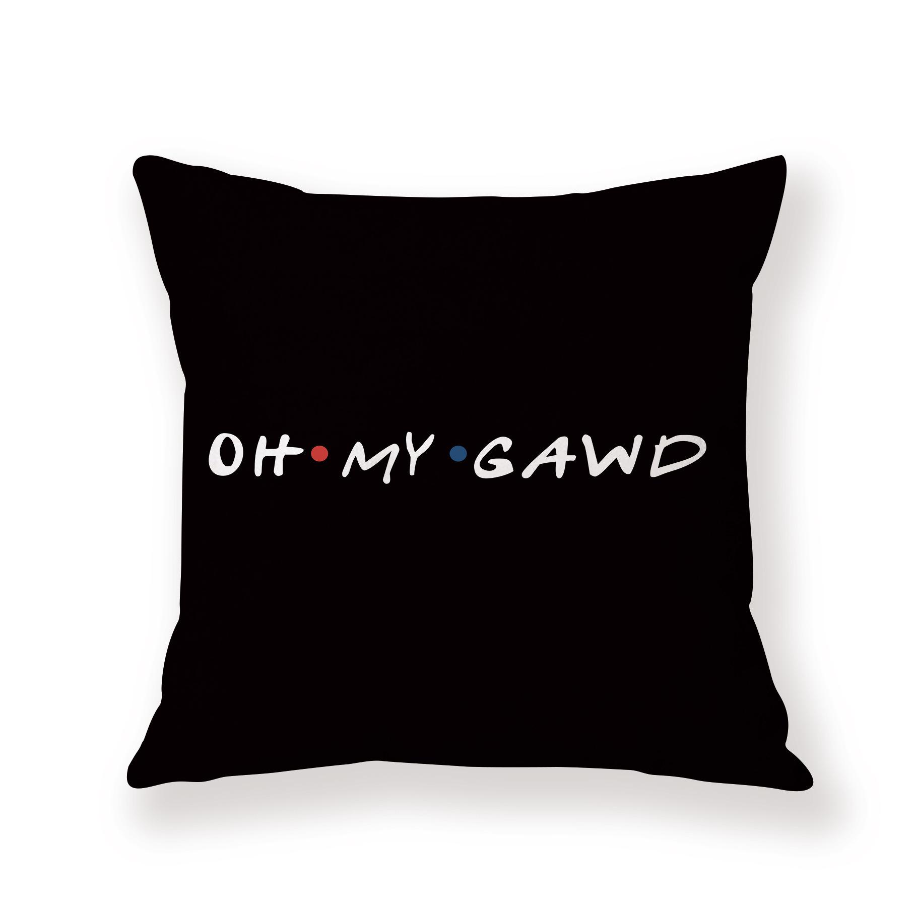 

Black Simple English Letter Pillow Cover Text Healing Creative Pillow Decorative Waist Premium Durable Quality 45 * 45Cm pillowcase