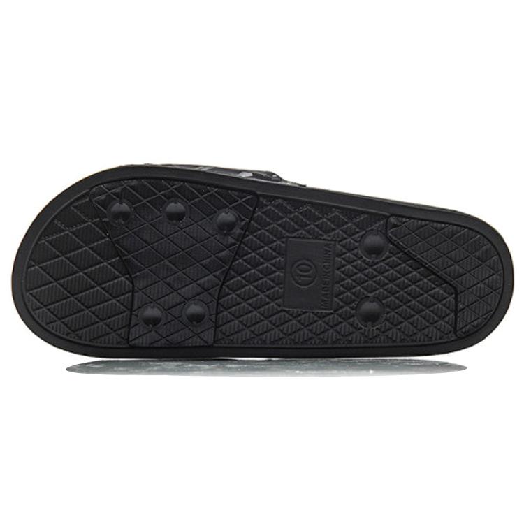 Li Ning Quiet Abrasion Resistant Slide Slippers Men's Black AGAN021-4