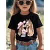 Italian Brainrot Cute Meme T-Shirt for Girls Clothes Ballerina Cappuccino Print Tee Tops Pink Summer Kawaii Outfits Streetwear