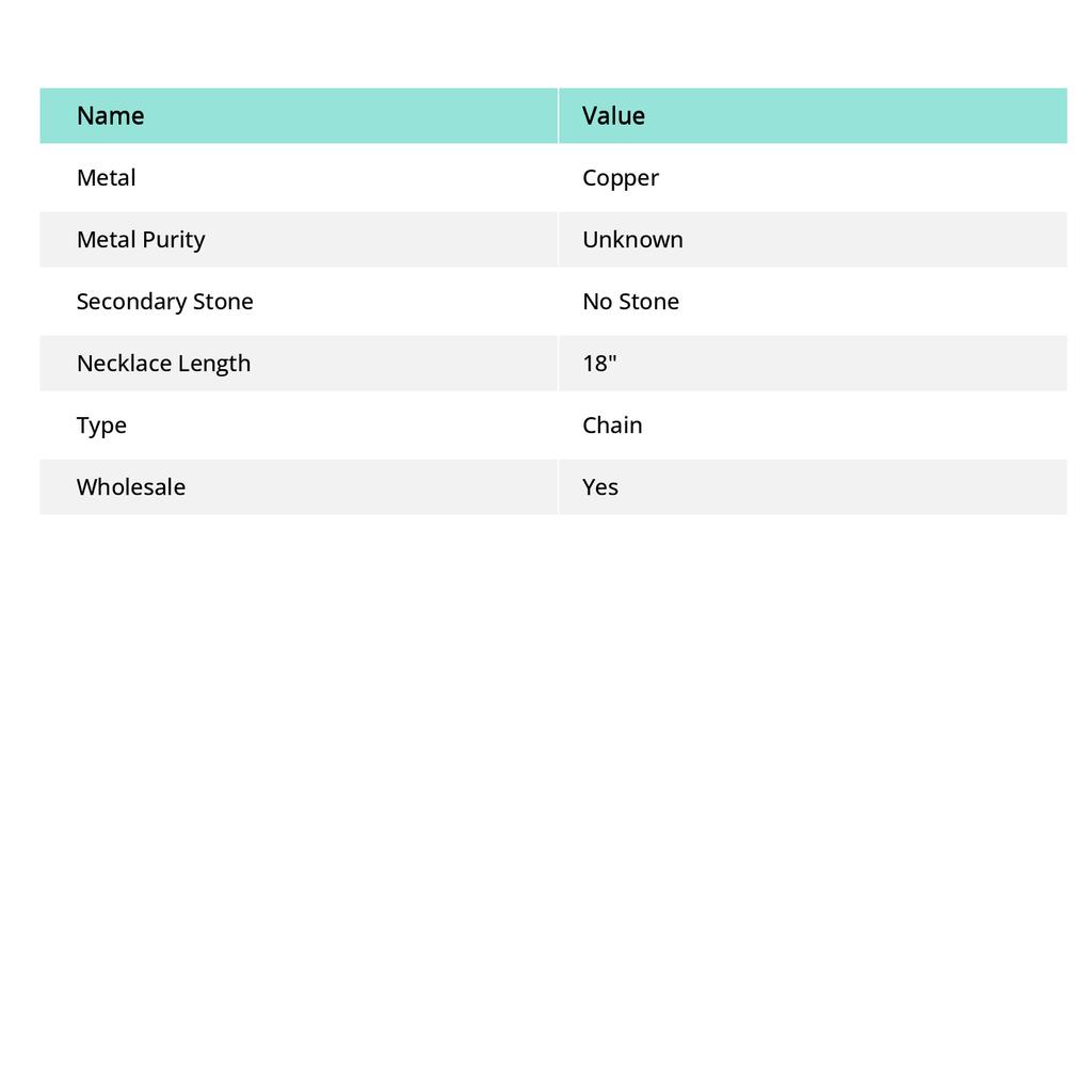 Handmade Pure Copper Chain Solid Raw Copper Finished Chain Jewelry 18"To20" f2o78