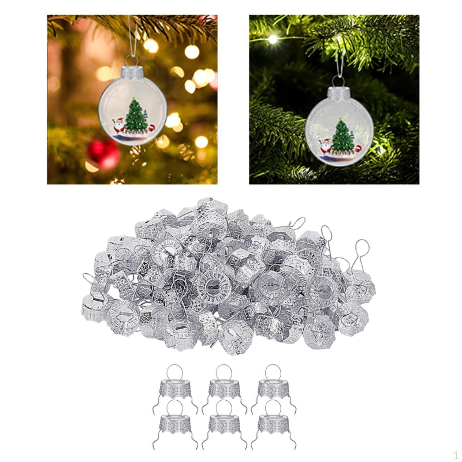 

50 шт. колпачков для рождественских украшений, сменные рождественские украшения. Вешалки-колпачки, круглые,