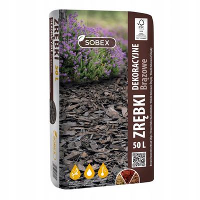 Dekorative braune Holzchips 50L