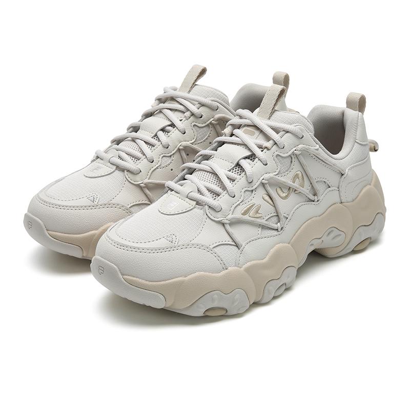 New FILA FLUID 6 Wear resistant And Lightweight Low top Casual Shoes Women's Plain Gray F12W542137FWO