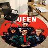 1 Stück Queen Music Office Runder Teppich, Unter Bürostühlen Schlafzimmer Wohnzimmer Heimdekoration a1022268