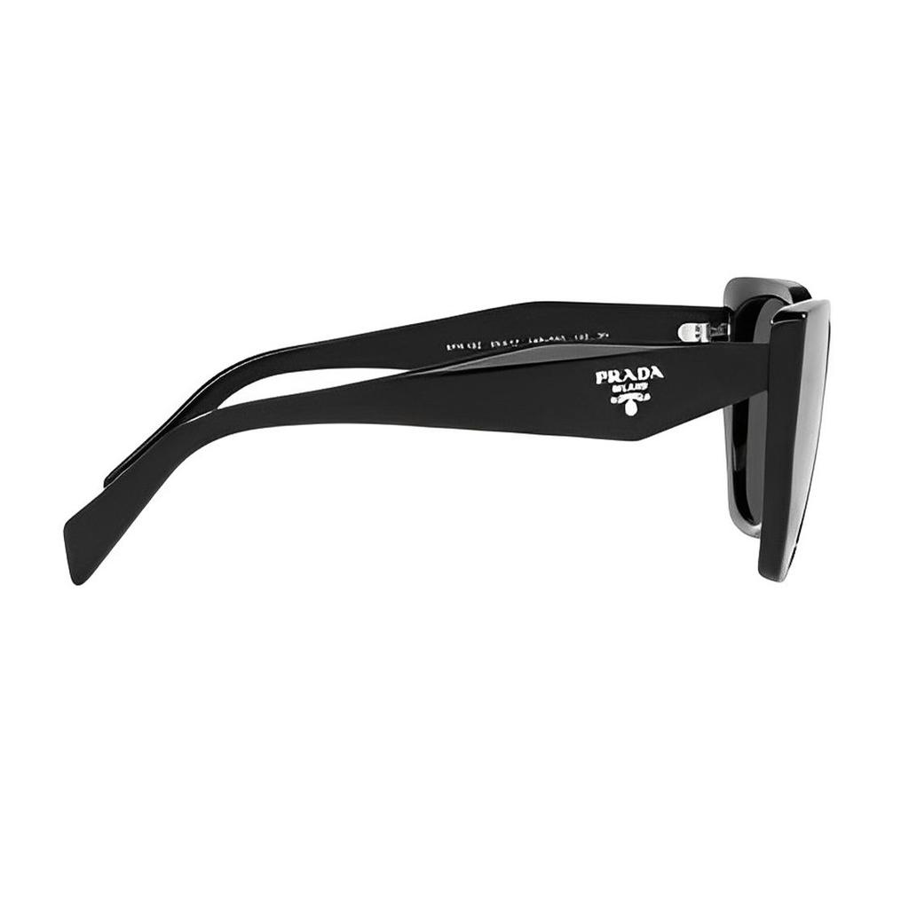 Prada Avant-Garde Comfortable Logo Side Letter Irregular Shape Sunglasses Unisex Sunglasses Black PR19ZS1AB5S0