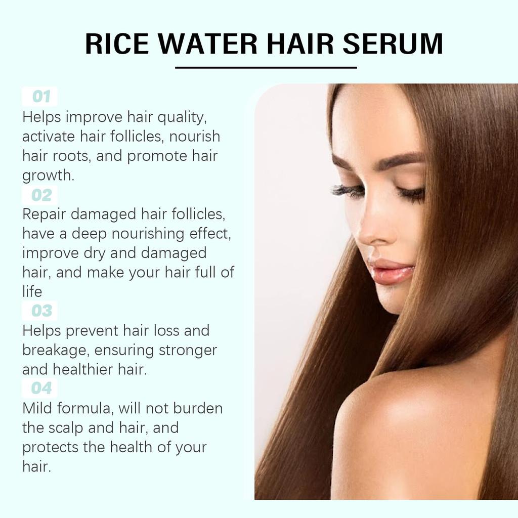 Ouhoe Rice Water Hair Repair Spray For Nourishing Dry Frizzy Hair And Scalp Hydration