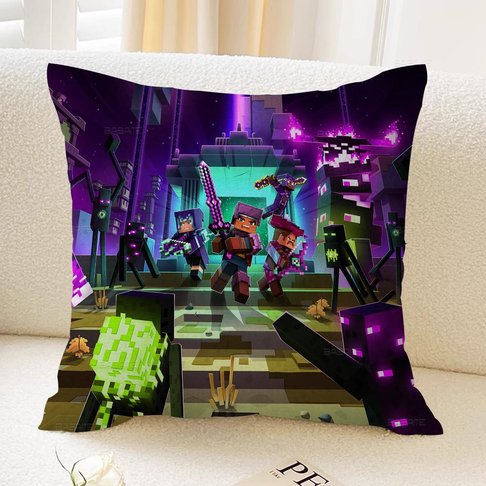 Game MC Wolf Ocelot Pig Ghast Pillow Cover Sofa Cushion Cover Home Room Decoration Children Gift