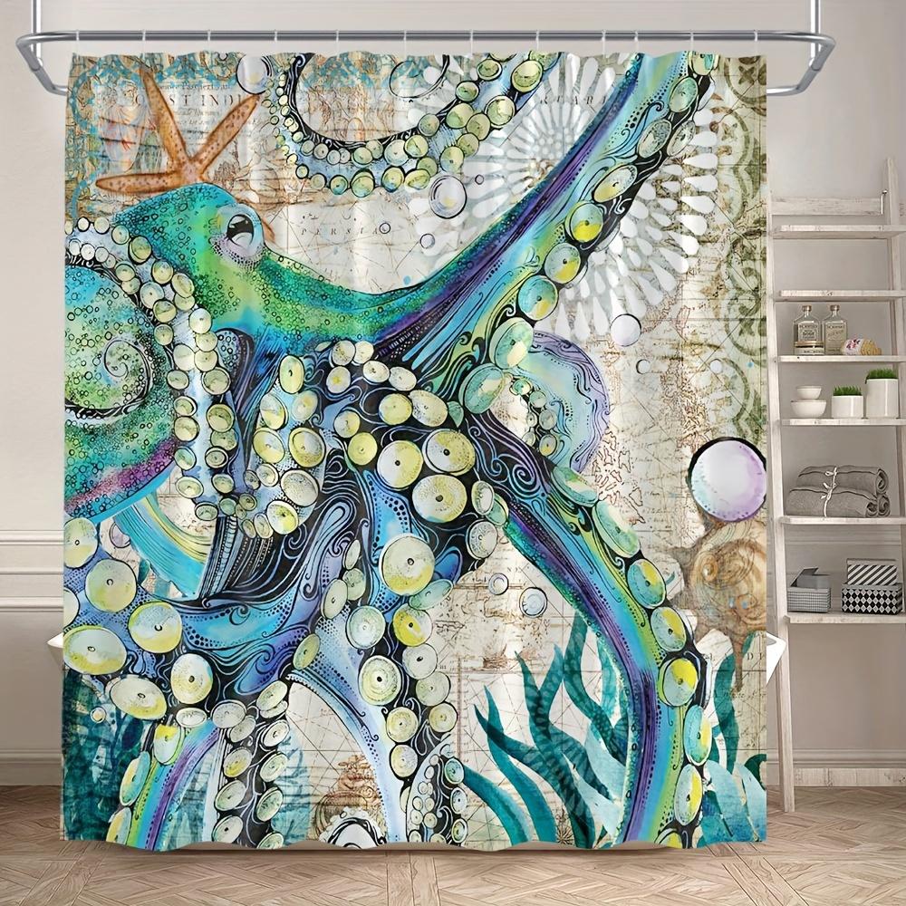 

Enchanted Forest with Fairy Lights Shower Curtain - Water-Resistant Fabric for Bathroom - Ideal for Nature and Fantasy W90XH180cm