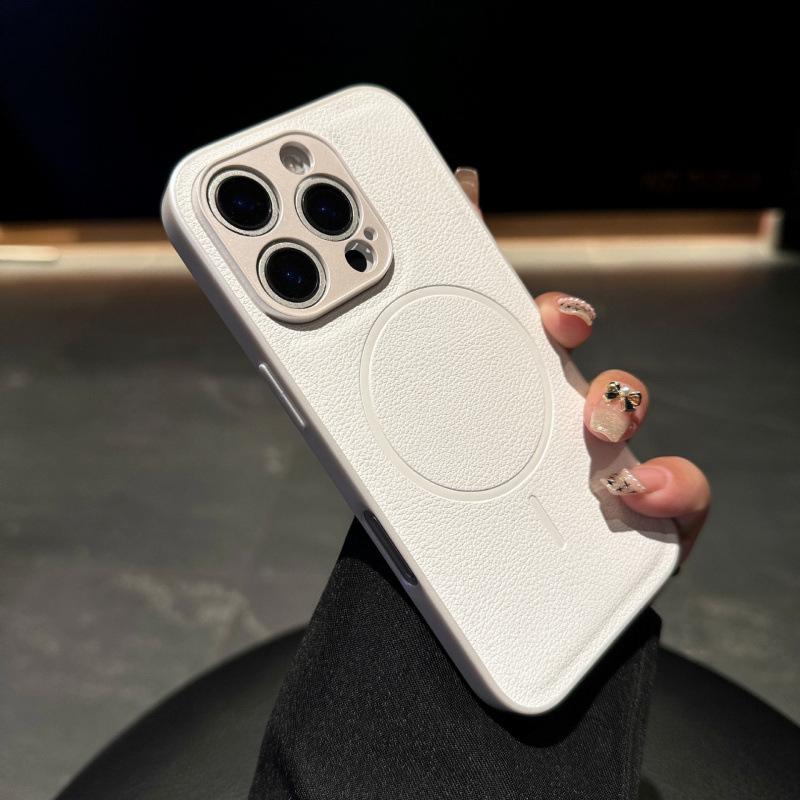 Magnetische PU-Leder Stoßfeste Hülle für Apple 16 Pro Max/iPhone 17 Pro