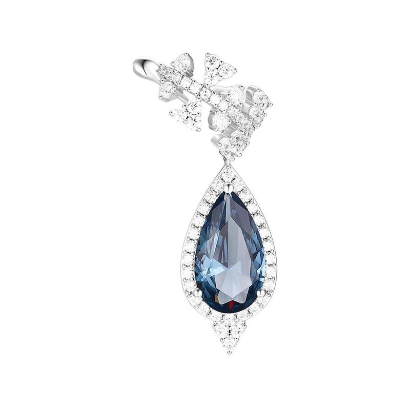 APM Monaco ear clip [Romantic Confession] Elegant and exquisite single water drop can be worn without piercing 925 silver earrings AE14847XGR