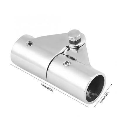 316 RVS Opvouwbare Draaibare Pijpconnector-22/25mm voor Boten, Jachten & Marineapparatuur(Marinekwaliteit, Corrosiebestendig)