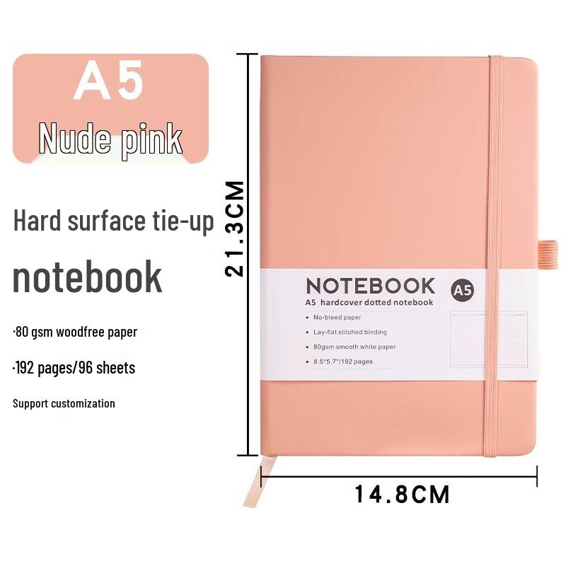 Benutzerdefiniertes tragbares A5/A6 Notizbuch mit Hautgefühl und Gummiband für Geschäft und Studium, personalisiert mit Logodruck
