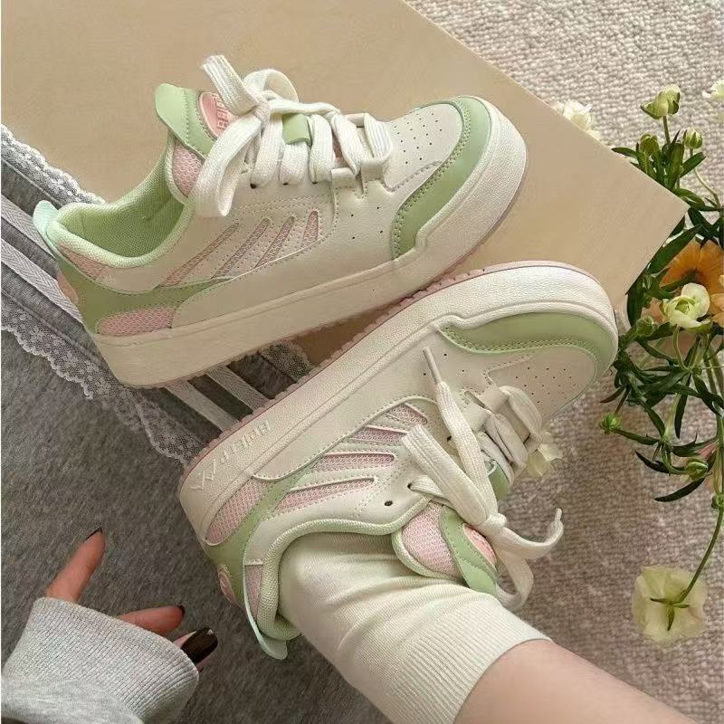 Spring new American retro bread platform niche board shoes student casual sports shoes