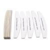 Premium Thick Nail Art Wood File - High-Quality Gray White Sandpaper, Knife & Half Moon Shape