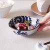 EAST table Japanese Mino-ware Ceramic Triangle Small Bowl - Arabesque Pattern