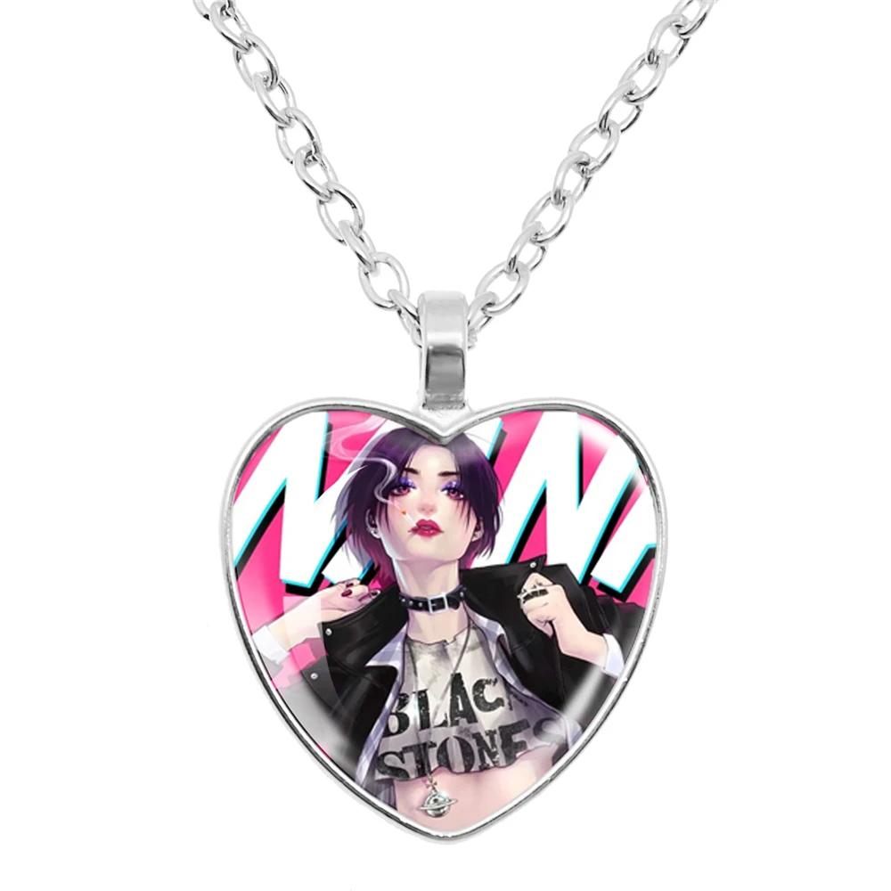 Japanische Anime Mode NANA Manga Osaki Glas Herz Halskette Figur Schmuck Fans Tasche Anhänger Geschenke Für Mädchen