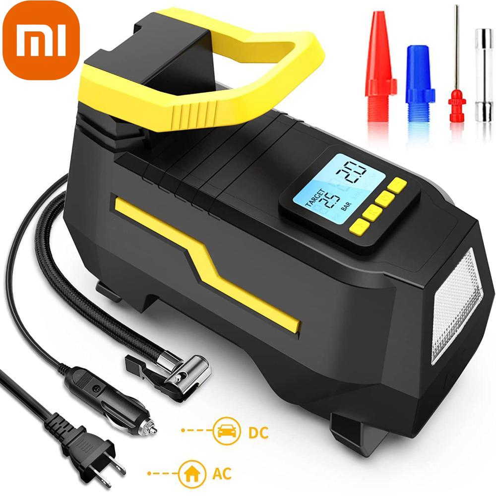 

Автомобильный инфляционный насос Xiaomi AC/DC, электрический насос двойного назначения 12 В для дома и автомобиля, портативный двухцилиндровый автомобильный инфляционный насос для шин