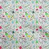 oneOone Cotton Flex Fuschia Pink Fabric Tool Sewing Material Print Fabric By The Yard 40 Inch