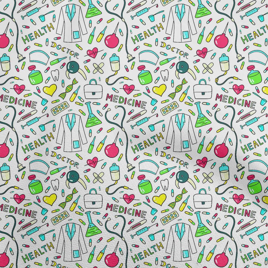oneOone Cotton Flex Fuschia Pink Fabric Tool Sewing Material Print Fabric By The Yard 40 Inch