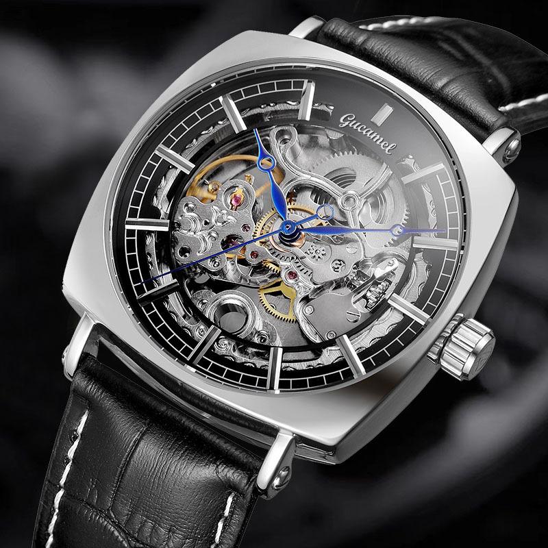 Top Brand New European and American Style Fashion Men's Watch Automatic Mechanical Men's Watch Casual Full Hollow Fashion Watch