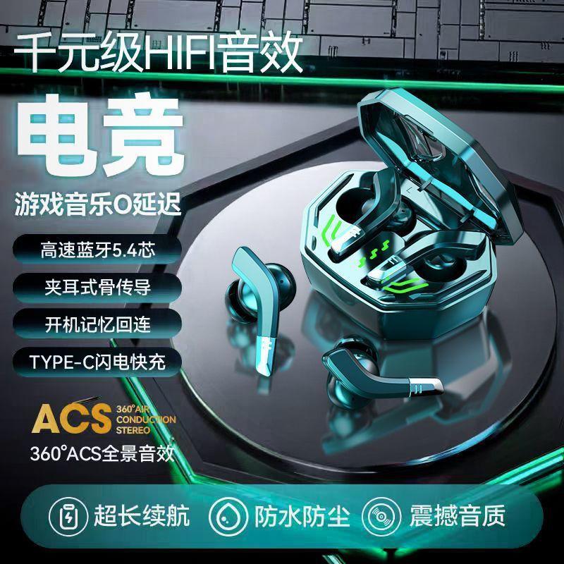 MD158 Wireless Gaming Earbuds With Bluetooth 5.3 Low Latency IPX4 Sweatproof 30H Playtime Dual Device Connect