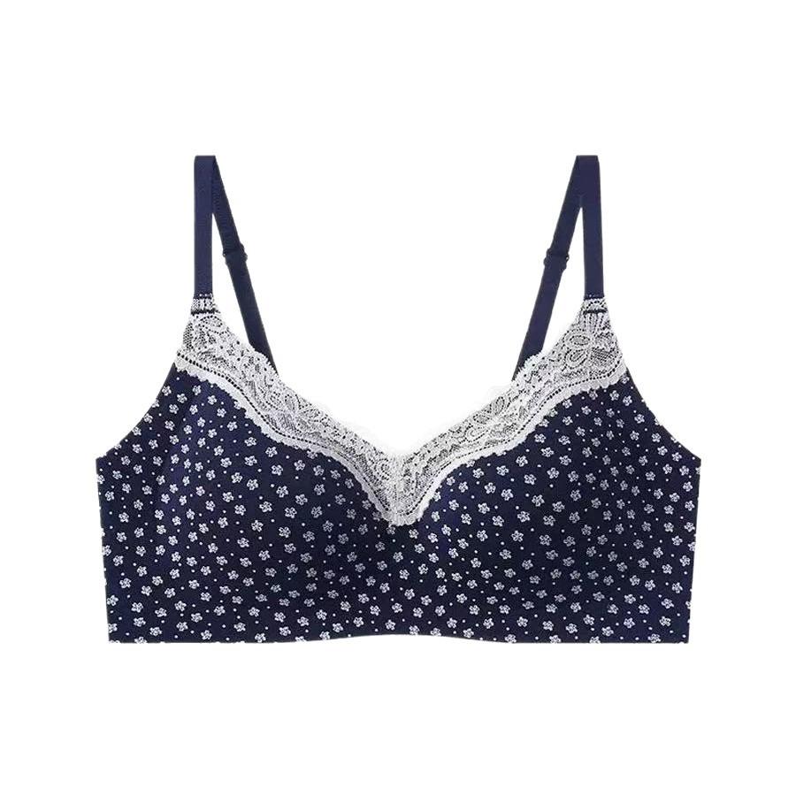 Japanese sweet printed lace less small breasts gathered without steel ring upper support anti-sagging collection breast bra cover