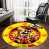 1pc Dragon Ball Characters Artwork Round Carpet, Made of Polyester,Perfect for Decorating Office Chairs, Living Rooms