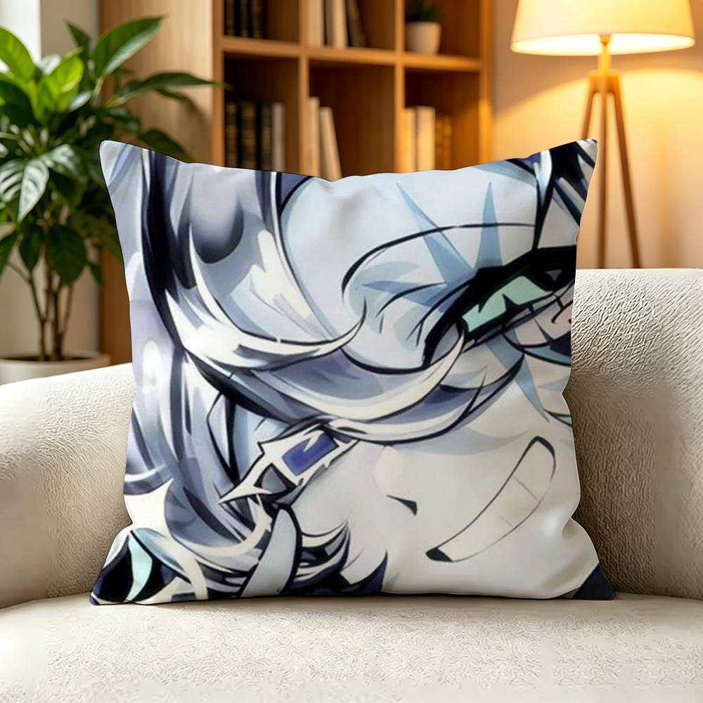 Shadow Milk Cookie Cookie Run Kingdom Dark Jester Game Pillow Case Square DoubleSided Sofa Cushion Cover Bedroom Bedside Pillow