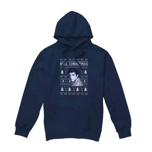 Elvis Presley Unisex Adult Ugly Christmas Fair Isle Hoodie