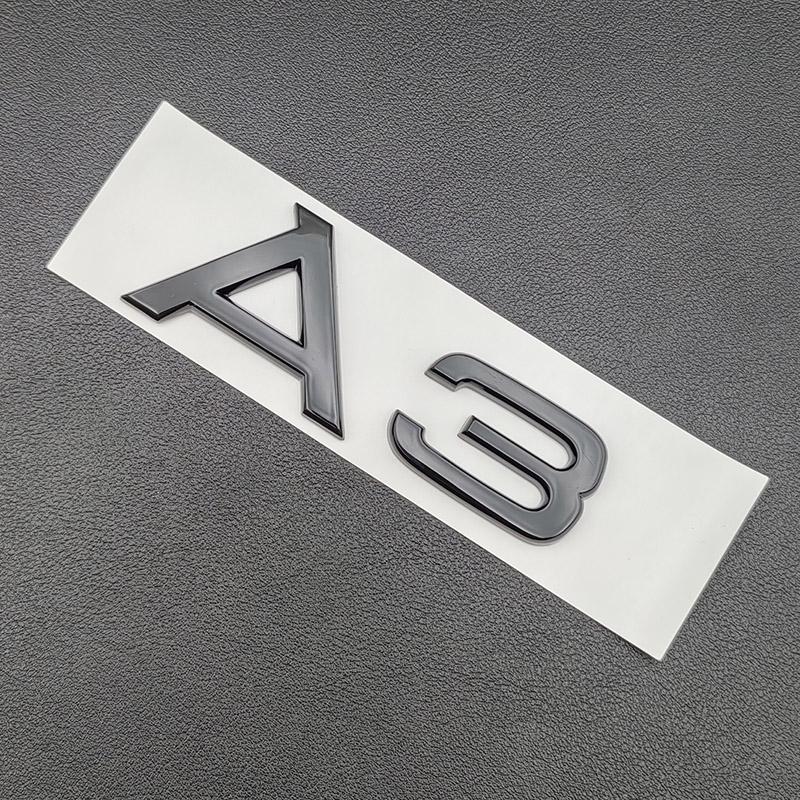 3D ABS Chrom Černé Logo S Line Znak Blatník Samolepka Kufr Auta Pro Audi A1 A2 A3 A4 A5 A6 A7 A8 Písmena Samolepka Příslušenství