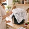Kitchen Countertop Dust Protector White Lace Cover for Small Appliances, Protective Cloth Dining Table Vintage Hollow Embroidery Tablecloth,