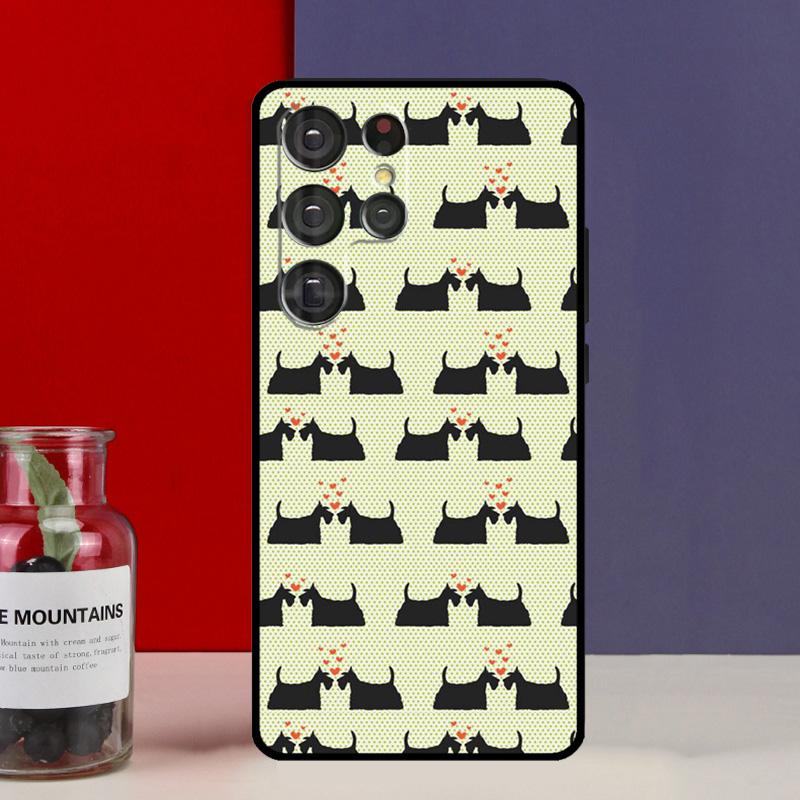 Scottish Terrier Pattern Funda Case For Samsung Galaxy S25 Ultra S9 S10 S20 S22 Plus S21 FE S23 S24 Ultra Phone Cover