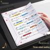 Black Non-Reflective Sheet Music Clip & Folder for Piano and Drum Stands with Transparent Insert Pages