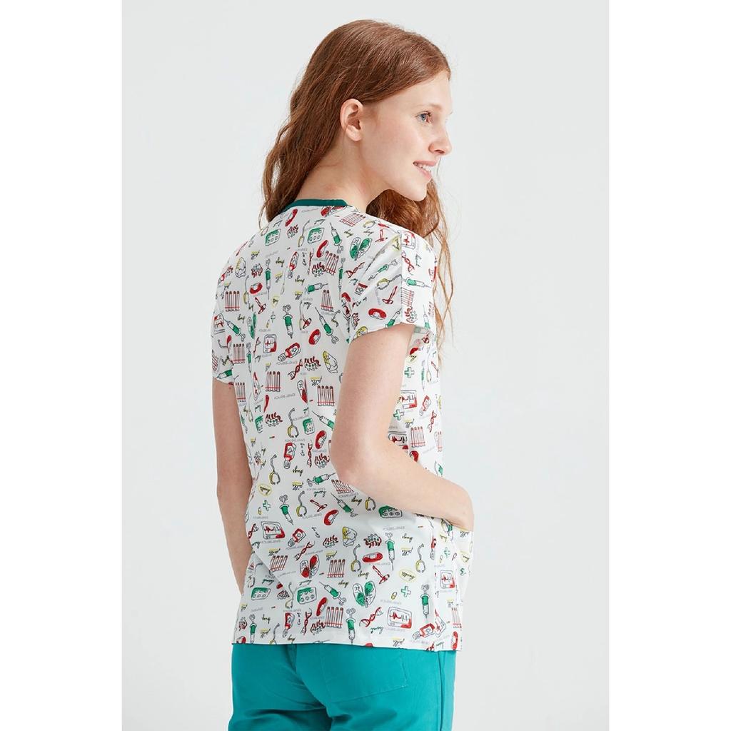 Needle Patterned Lycra Single Top Dr Grays Cut Jersey