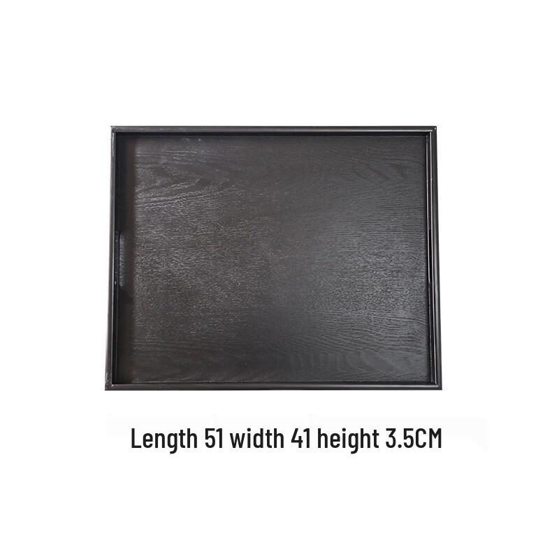 Extra Large Wooden Serving Tray with Black Handles