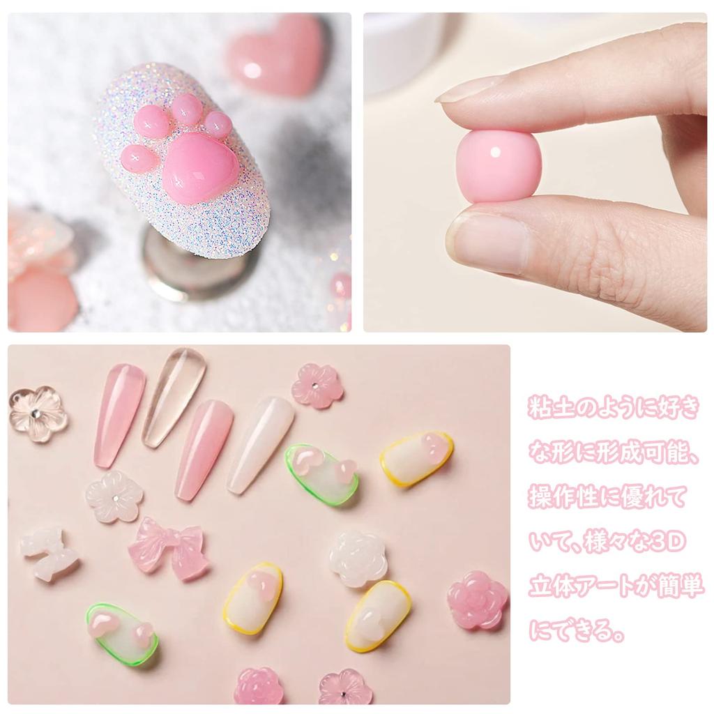 Biutee Nail Extension Gel Polygel Large Capacity 30g Total Clay Gel Beginner Clear Nail Tip Adhesive Icing Gel 3D Parts Gel Nail Glue 15g2