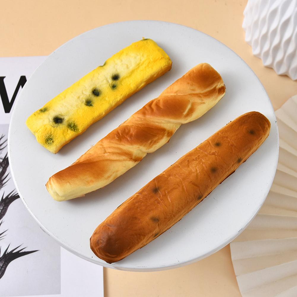 Realistic Baguette Slow Rising Squeeze Toy Soft Pu Fidget For Stress Relief Cute Food-Themed Photography Prop Sensory Toy